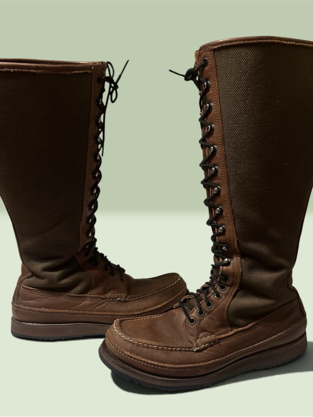 Russell moccasin rare Tall Lace-Up Brown Men's Outdoor Boots
